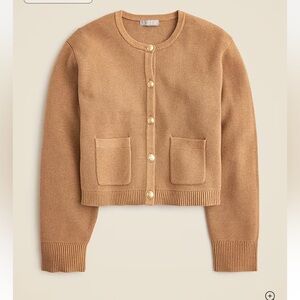 J. Crew Relaxed Emilie Cardigan Camel
